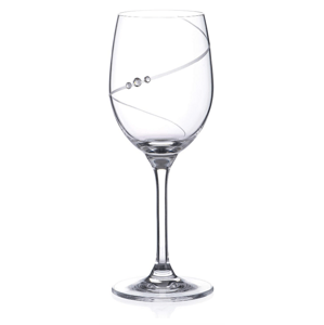 Diamante sklenice na víno Silhouette City s krystaly Swarovski 1KS 350ml