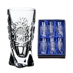 Onte Crystal Bohemia Crystal ručně broušené sklenice na destiláty Quadro 500pk 50 ml 6KS