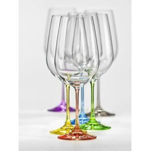 Crystalex set sklenic na červené víno Viola Rainbow 550 ml 6 KS