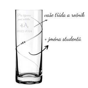 Diamante Váza pro paní učitelku se jmény žáků Silhouette City Cylinder se Swarovski krystaly 25 cm