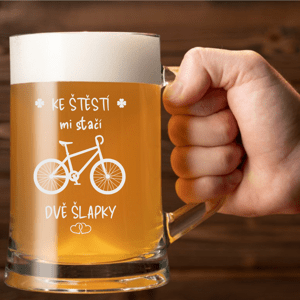 Sahm Pivní půllitr pro cyklistu KE ŠTĚSÍ MI STAČÍ