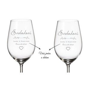 Crystalite Bohemia Svatební sklenice na bílé víno VĚTVIČKA 350 ML 2KS