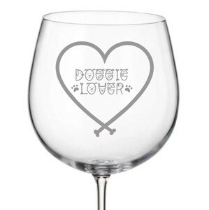 Crystalite Bohemia Sklenička na víno pro pejskaře DOGGIE LOVER