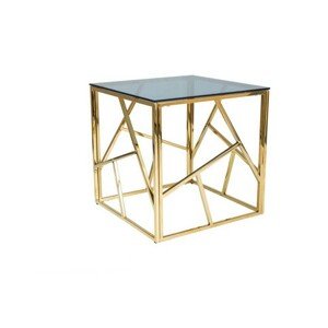 Expedo Konferenční stolek KAPPA 2, 55x55x55, sklo/zlatá