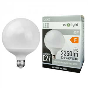 LED žárovka G120 - E27 - 25W - neutrální bílá