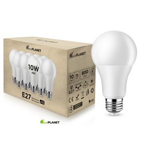 10x LED žárovka - ecoPLANET - E27 - 10W - 800Lm - neutrální bílá