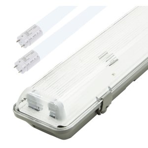 LED prachotěsné těleso + 2x 150cm LED zářivka 24W studená bílá