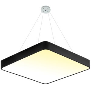 Závěsný Černý designový LED panel 600x600mm 48W teplá bílá