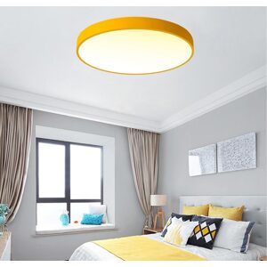Žlutý designový LED panel 400mm 24W teplá bílá